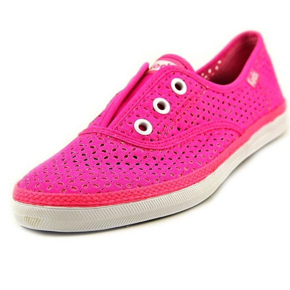 NWOT Keds Neon Pink Slip On Keds